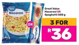 Game Great Value Macaroni OR Spaghetti offer
