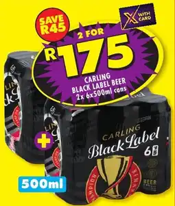 Shoprite Liquor Carling black label beer cans offer