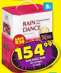 Shoprite Liquor Rain dance wine offer