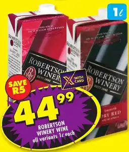 Shoprite Liquor Robertson winery wine offer