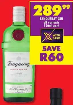 Shoprite Liquor Tanqueray gin offer