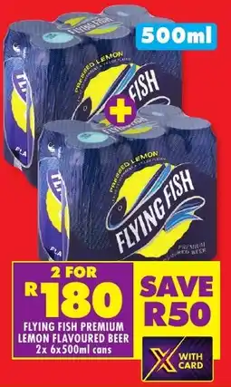 Shoprite Liquor Flying fish premium lemon flavoured beer cans offer