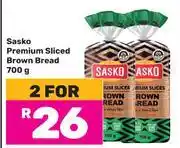 Game Sasko Premium Sliced Brown Bread-For 2 x 700g offer