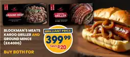 Econo Foods Blockman's meats karoo griller and ground mince offer