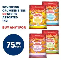 Econo Foods Sovereign crumbed bites or strips assorted offer