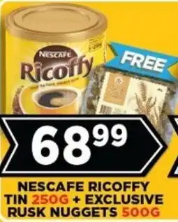 Goal Supermarket Nescafe ricoffy tin + exclusive rusk nuggets offer