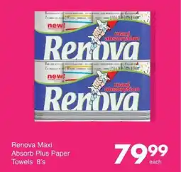 Save Hyper Renova Maxi Absorb Plus Paper Towels offer