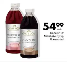 Save Hyper Carte D' Or Milkshake Syrup Assorted offer