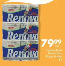 Save Hyper Renova Maxi Absorb Plus Paper Towels offer
