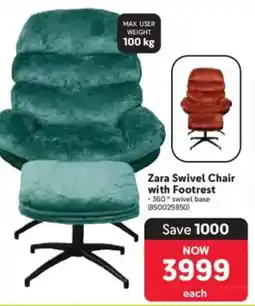 Makro Zara Swivel Chair with Footrest offer