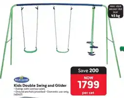 Makro Bounceking Kids Double Swing and Glider offer