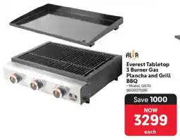 Makro Alva Everest Tabletop 3 Burner Gas Plancha and Grill BBQ offer