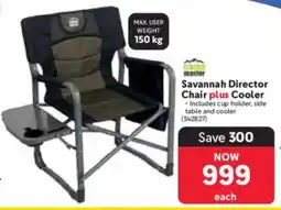 Makro Camp Master Savannah Director Chair plus Cooler offer