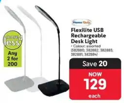 Makro Home Quip Flexilite USB Rechargeable Desk Light offer