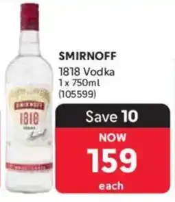 Makro Smirnoff 1818 Vodka offer