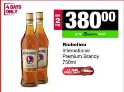 Spar Tops Richelieu International Premium Brandy 750ml offer