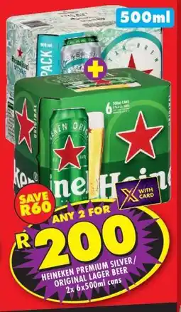 Shoprite Heineken Premium Silver / Original Lager Beer offer