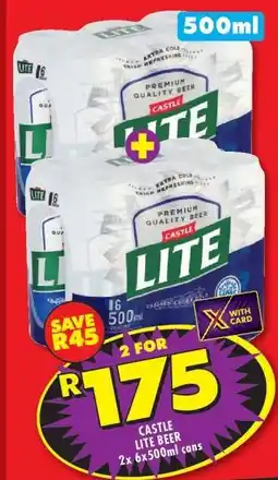 Shoprite CASTLE LITE BEER offer