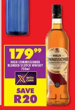 Shoprite HIGH COMMISSIONER BLENDED SCOTCH WHISKY 750ml offer