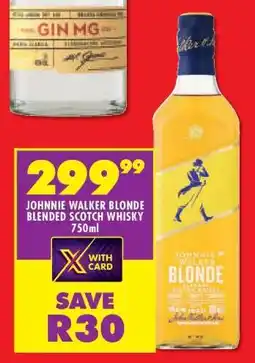 Shoprite Johnnie Walker Blonde Blended Scotch Whisky 750ml offer