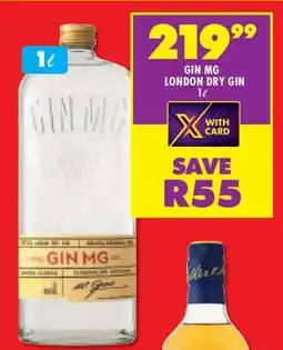 Shoprite GIN MG LONDON DRY GIN 1ℓ offer