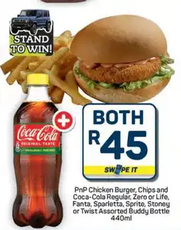 Pick n Pay Hypermarket PnP Chicken Burger, Chips and Coca-Cola Combo offer