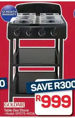 Pick n Pay Hypermarket GOLDAIR Table Gas Stove offer