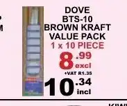 Arrow Cash And Carry Dove BTS-10 Brown Kraft Value Pack 1x10 piece offer