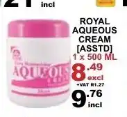 Royal Aqueous Cream Asstd 500ml