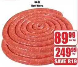 Boxer Superstores KASI Beef Wors offer