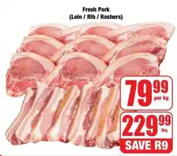 Boxer Superstores Fresh Pork Loin/ Rib/ Rashers offer