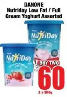 Boxer Superstores DANONE Nutriday Low Fat/ Full Cream Yoghurt Assorted offer