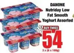 Boxer Superstores DANONE Nutriday Low Fat Smooth Yoghurt Assorted offer
