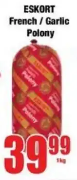 Boxer Superstores ESKORT French/ Garlic Polony offer