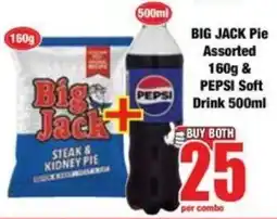Boxer Superstores BIG JACK Pie Assorted & PEPSI Soft Drink offer