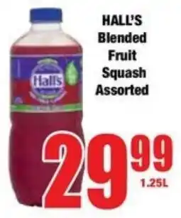 Boxer Superstores HALL'S Blended Fruit Squash Assorted offer