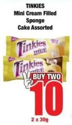 Boxer Superstores TINKIES Mini Cream Filled Sponge Cake Assorted offer