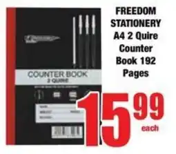 Boxer Superstores FREEDOM STATIONERY A4 2 Quire Counter Book 192 Pages offer