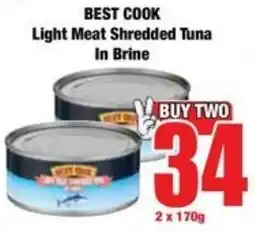 Boxer Superstores BEST COOK Light Meat Shredded Tuna In Brine offer