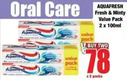 Boxer Superstores AQUAFRESH Fresh & Minty Value Pack offer