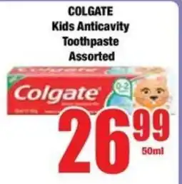 Boxer Superstores COLGATE Kids Anticavity Toothpaste Assorted offer
