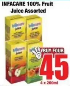Boxer Superstores INFACARE 100% Fruit Juice Assorted offer