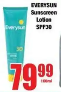 Boxer Superstores EVERYSUN Sunscreen Lotion SPF30 offer