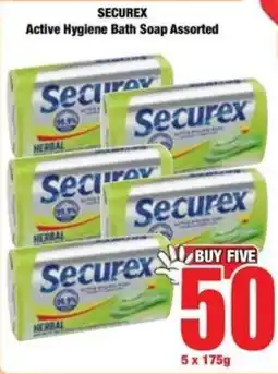 Boxer Superstores SECUREX Active Hygiene Bath Soap Assorted offer