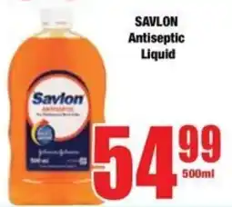 Boxer Superstores SAVLON Antiseptic Liquid offer