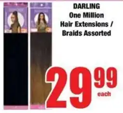 Boxer Superstores DARLING One Million Hair Extensions/ Braids Assorted offer