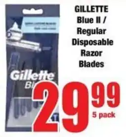 Boxer Superstores GILLETTE Blue II/ Regular Disposable Razor Blades offer