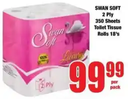 Boxer Superstores SWAN SOFT 2 Ply 350 Sheets Toilet Tissue Rolls offer