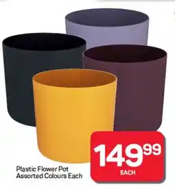 Pick n Pay Plastic Flower Pot Assorted Colours offer