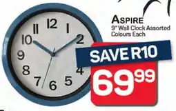 Pick n Pay Aspire 9" Wall Clock Assorted Colours offer
